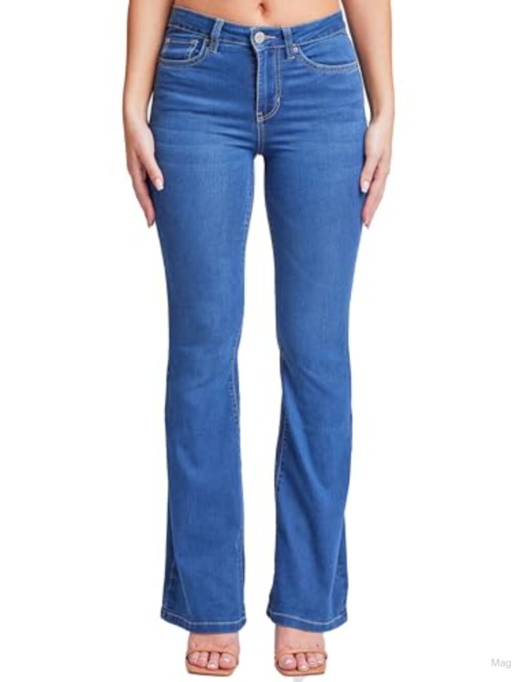 High Rise Flare Jeans Super Stretchy 5 Pocket 32 Inseam